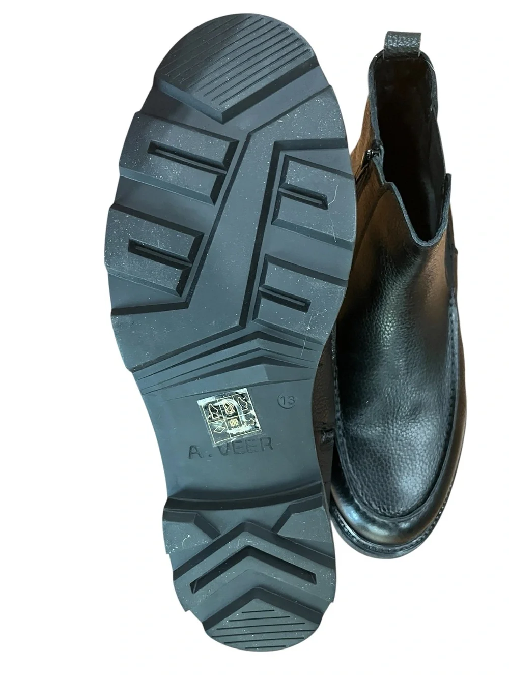 Anthony Veer Dwayne Men's Black Leather Chelsea Boots - Sleek Slip-On Design-13
